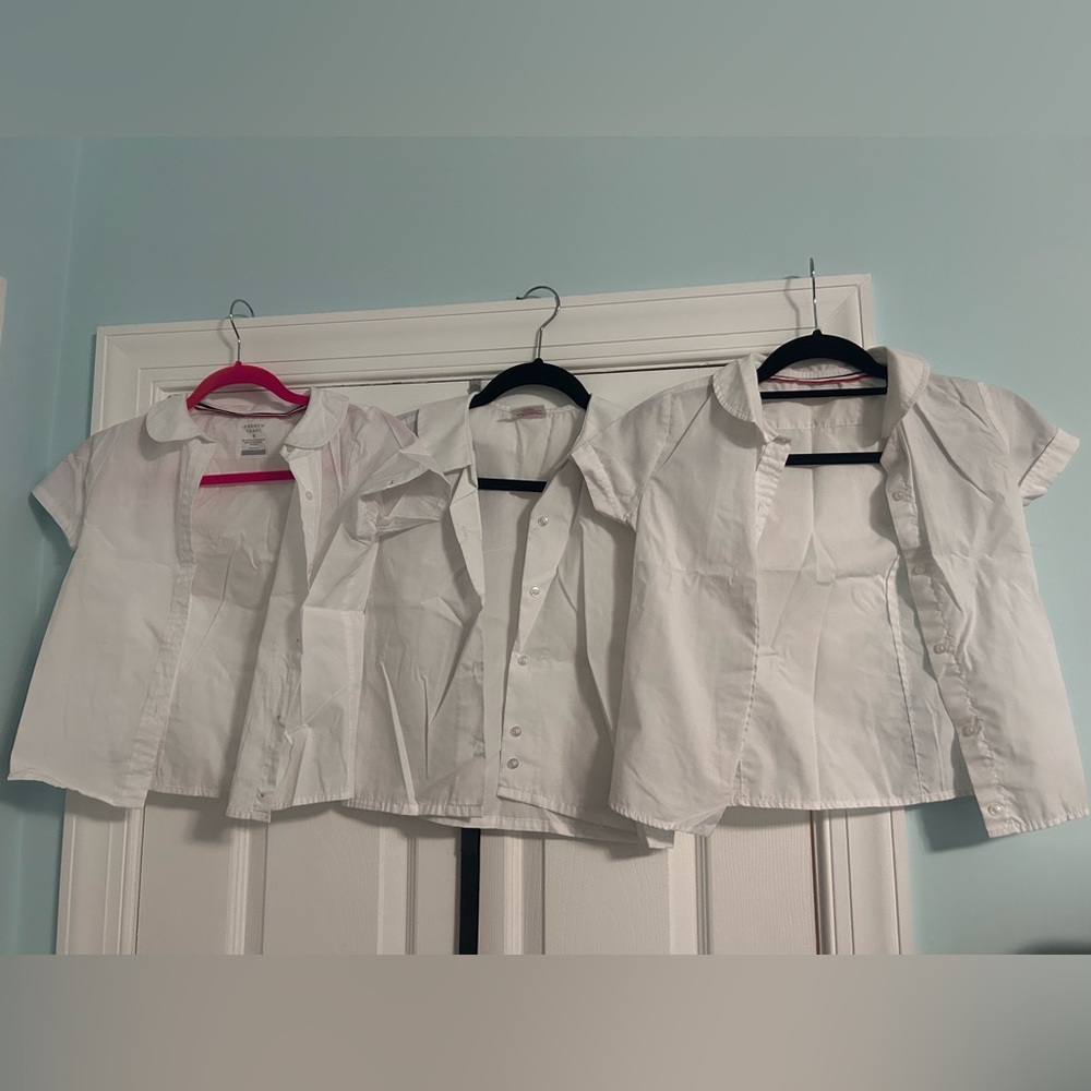 French toast and Flynn O'Hara White Button-Down short sleeve Shirts